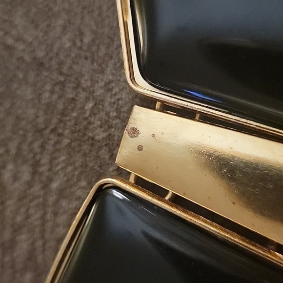 3/$30 Black Geometric Cleopatra Castlecore Bib Chain Necklace - Picture 3 of 9